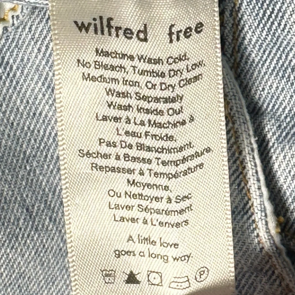 Wilfred Free Acid Wash Trucker Style Denim Jacket XXS Like New